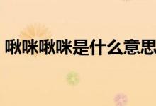啾咪啾咪是什么意思（啾咪啾咪是什么意思）