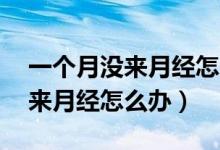 一個月沒來月經(jīng)怎么辦本人49歲（一個月沒來月經(jīng)怎么辦）