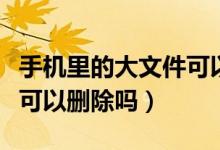 手機(jī)里的大文件可以刪除嗎（手機(jī)里的大文件可以刪除嗎）