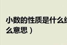 小數(shù)的性質(zhì)是什么結(jié)合實(shí)例（小數(shù)的性質(zhì)是什么意思）