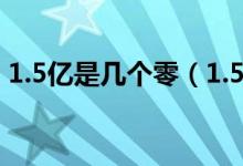 1.5億是幾個零（1.5億怎么表示后面幾個零）