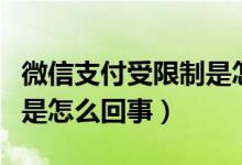 微信支付受限制是怎么回事（微信支付受限制是怎么回事）