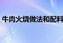 牛肉火燒做法和配料（牛肉火燒做法和配方）