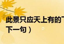 此景只應(yīng)天上有的下一句（此景只應(yīng)天上有的下一句）