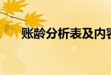 賬齡分析表及內(nèi)容（賬齡分析怎么做）