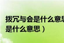 撥冗與會是什么意思臨是什么意思（撥冗參會是什么意思）