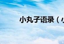 小丸子語錄（小丸子語錄有什么）