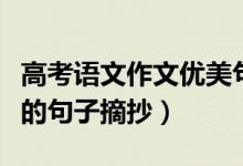 高考語(yǔ)文作文優(yōu)美句子摘抄(高考作文很驚艷的句子摘抄)