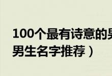 100個最有詩意的男生名（100個最有詩意的男生名字推薦）