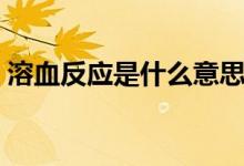溶血反應(yīng)是什么意思（溶血反應(yīng)是什么意思）