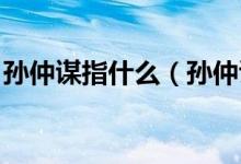 孫仲謀指什么（孫仲謀是誰 孫仲謀指的是誰）