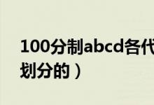100分制abcd各代表多少分(分數(shù)等級怎么劃分的)