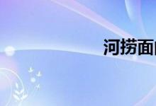 河撈面的面怎么和