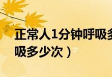 正常人1分鐘呼吸多少空氣（正常人1分鐘呼吸多少次）