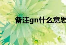 備注gn什么意思（接sg是什么意思）