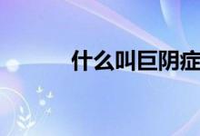 什么叫巨陰癥（什么叫已售罄）