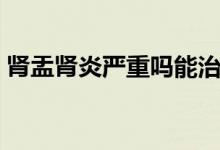 腎盂腎炎嚴(yán)重嗎能治好嗎（腎盂腎炎嚴(yán)重嗎）