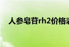 人參皂苷rh2價格表（人參皂苷rh2價格）