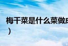 梅干菜是什么菜做成（梅干菜是什么菜曬干的）