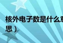 核外電子數(shù)是什么意思（核外電子數(shù)是什么意思）