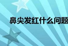 鼻尖發(fā)紅什么問題（鼻尖發(fā)紅什么原因）