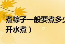 煮粽子一般要煮多少時(shí)間（粽葉是冷水煮還是開水煮）