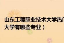 山東工程職業(yè)技術大學熱門專業(yè)（2022年山東工程職業(yè)技術大學有哪些專業(yè)）
