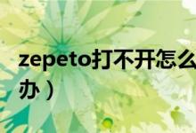 zepeto打不開怎么回事（zepeto打不開怎么辦）