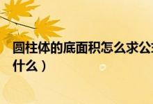 圓柱體的底面積怎么求公式（圓柱體的底面積怎么求公式是什么）