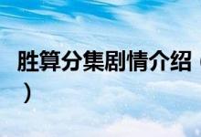 勝算分集劇情介紹（給大家介紹勝算分集劇情）