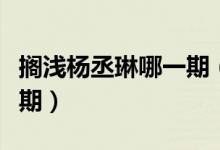 擱淺楊丞琳哪一期（楊丞琳擱淺是第幾季第幾期）