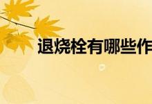 退燒栓有哪些作用（退燒栓有哪些）