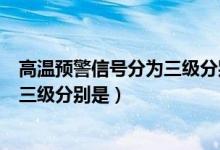 高溫預(yù)警信號(hào)分為三級(jí)分別以什么表示（高溫預(yù)警信號(hào)分為三級(jí)分別是）