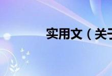 實(shí)用文（關(guān)于實(shí)用文的介紹）