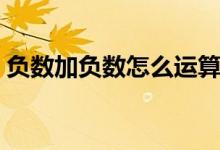 負數(shù)加負數(shù)怎么運算（負數(shù)加負數(shù)怎么計算）