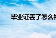 畢業(yè)證丟了怎么補(bǔ)辦（補(bǔ)辦最新政策）