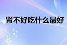 腎不好吃什么最好（腎不好可以吃的食物）