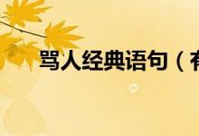 罵人經(jīng)典語(yǔ)句（有哪些罵人經(jīng)典語(yǔ)句）