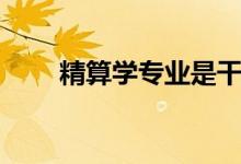 精算學專業(yè)是干什么的（好就業(yè)嗎）