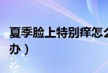 夏季臉上特別癢怎么解決（夏天臉上很癢怎么辦）