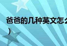 爸爸的幾種英文怎么區(qū)分（爸爸的英文有幾種）