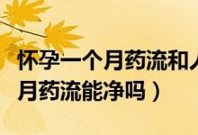 懷孕一個(gè)月藥流和人流哪個(gè)好一點(diǎn)（懷孕一個(gè)月藥流能凈嗎）