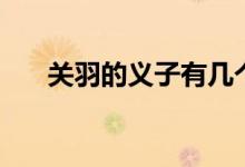 關(guān)羽的義子有幾個(gè)（關(guān)羽的義子是誰(shuí)）