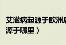 艾滋病起源于歐洲后移民帶入美國（艾滋病起源于哪里）