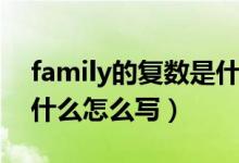 family的復數(shù)是什么意思（family的復數(shù)是什么怎么寫）