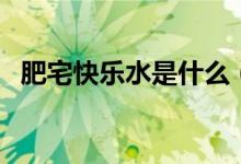 肥宅快樂水是什么（快樂肥宅水是指什么）