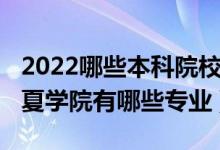 2022哪些本科院校新增專業(yè)（2022年福建江夏學院有哪些專業(yè)）