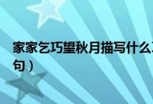 家家乞巧望秋月描寫什么習(xí)俗（家家乞巧望秋月上一句下一句）