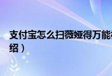 支付寶怎么掃薇婭得萬能福（支付寶掃薇婭得萬能福方法介紹）