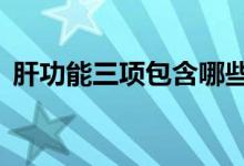 肝功能三項(xiàng)包含哪些（肝功能3項(xiàng)包括哪些）